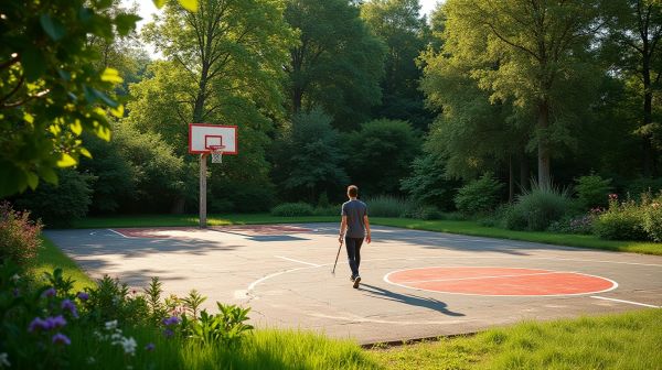 Aménager un jardin avec un terrain de basket extérieur surprenant
