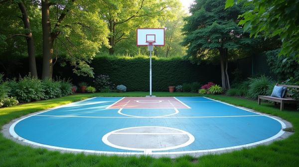 Aménager un jardin avec un terrain de basket extérieur surprenant